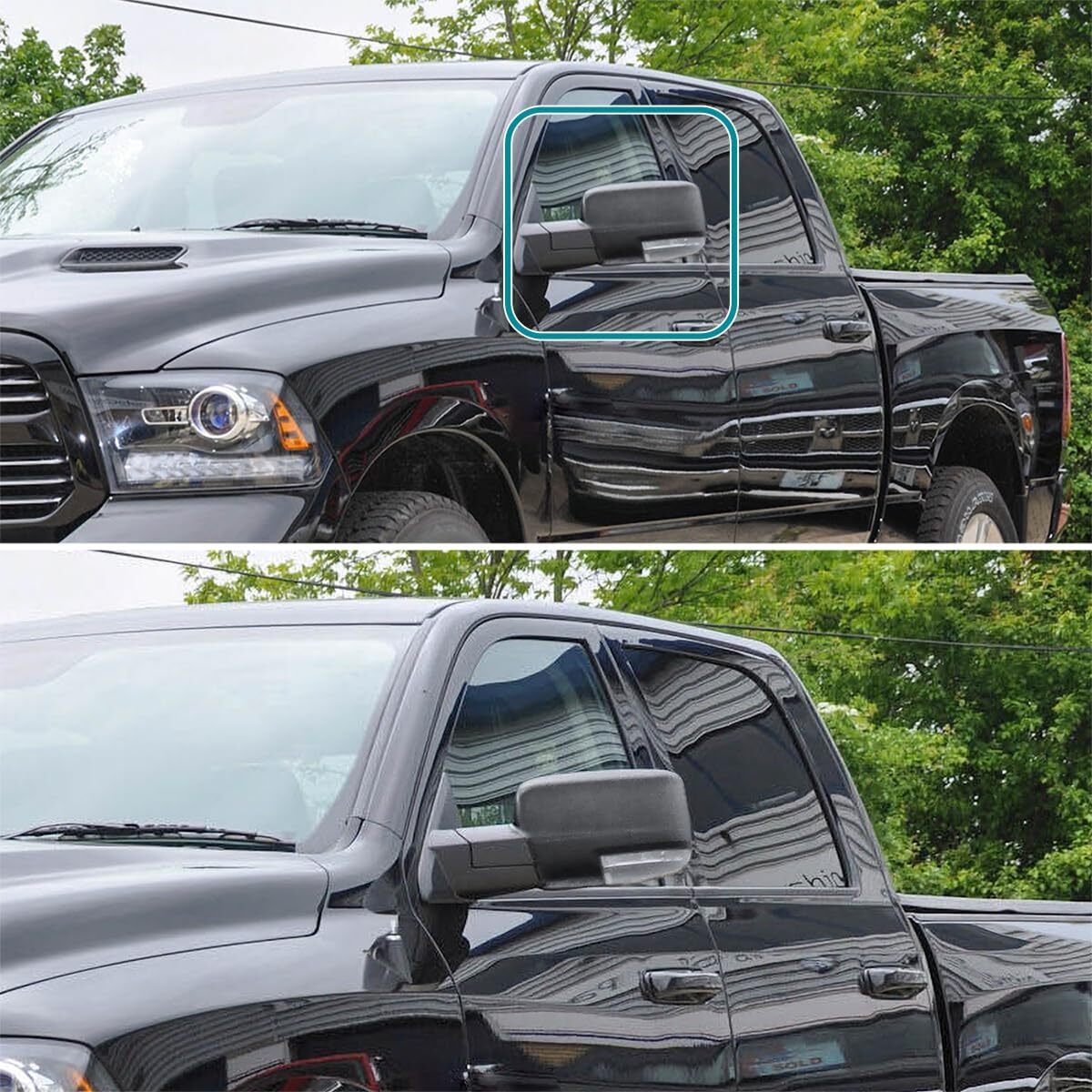Left/Driver Fits 2013-2019 Dodge Ram 1500 Power Fold+Heated+Temp Sensor Mirror