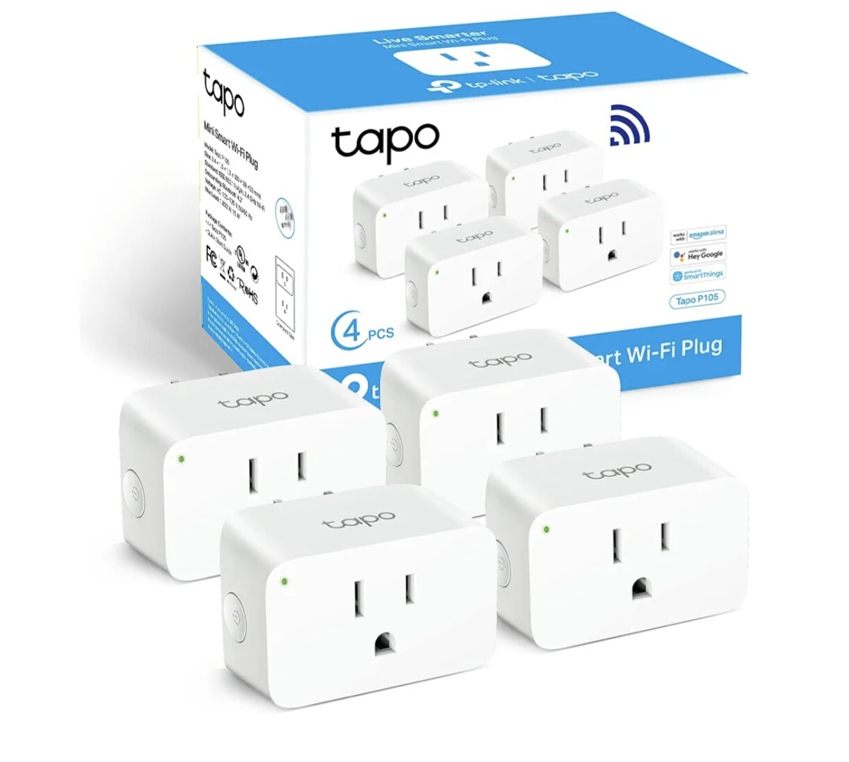 TP-LINK MINI WIFI SMART PLUG WI-FI WORKS WITH ALEXA OCCUPIES ONE SOCKET SEALED