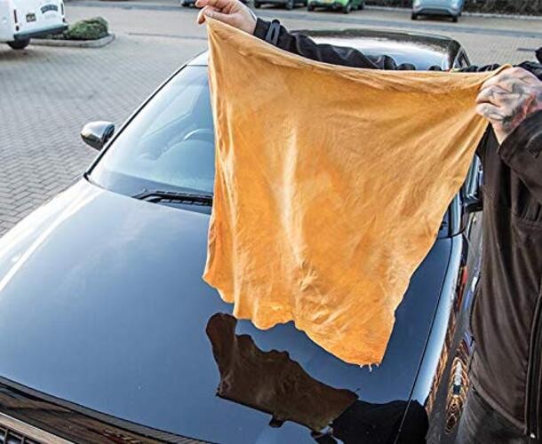 Super Thick Natural Chamois, 4' Square Beige