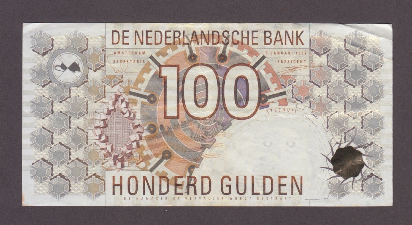 NETHERLANDS P.101-3885  100 GULDEN  1992  CRISP VF -EF WE COMBINE  2607