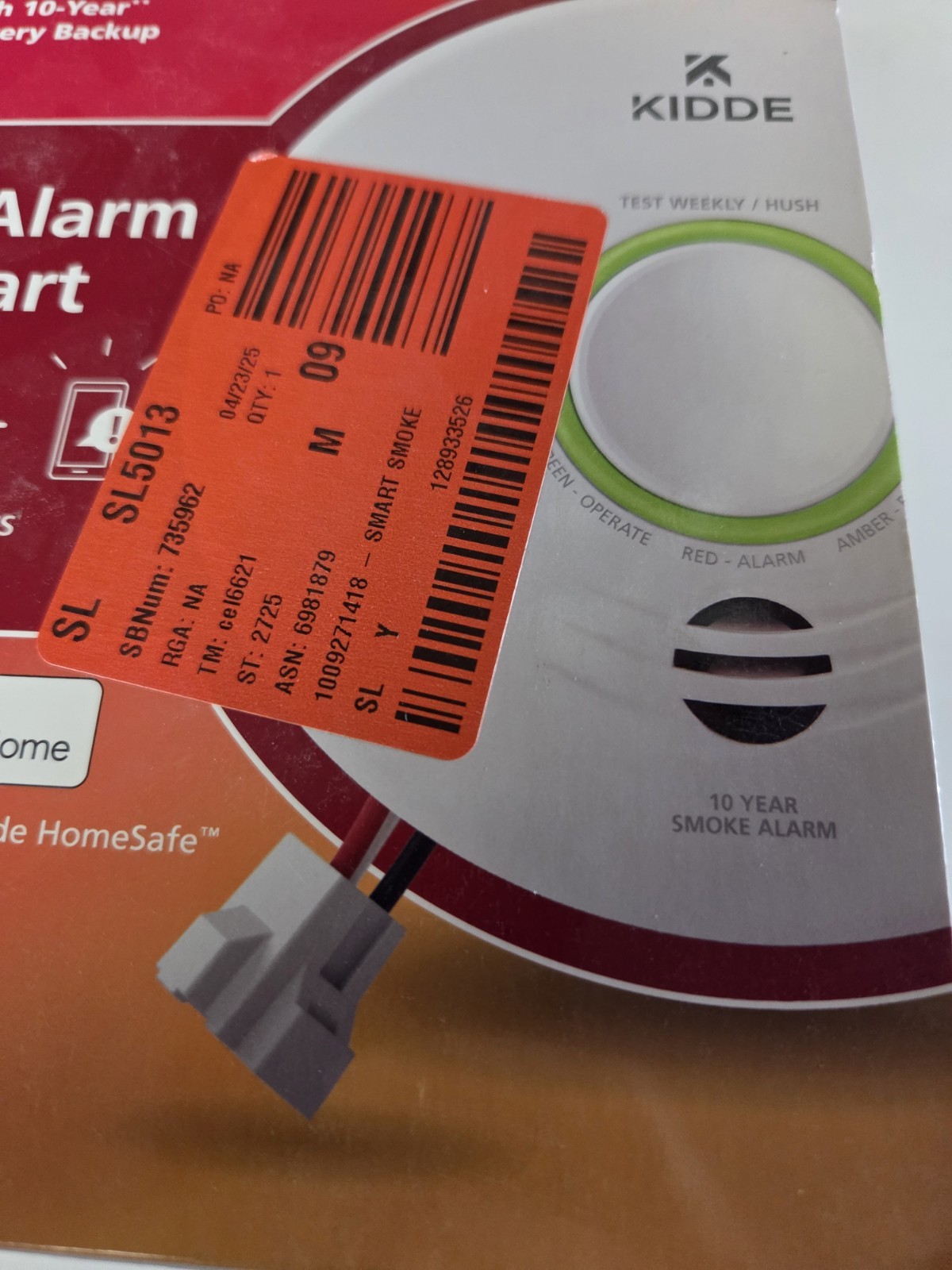 Kiddie Smart Hardwired Wi-Fi Enabled Smoke Detector P4010ACS-WF