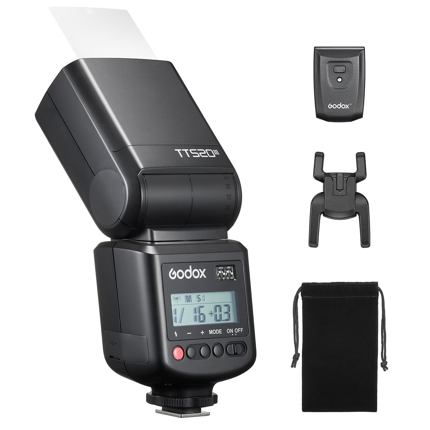 GODOX TT520III Camera Flash - Speedlite, Built-in Receiver and RT Transmitter Co
