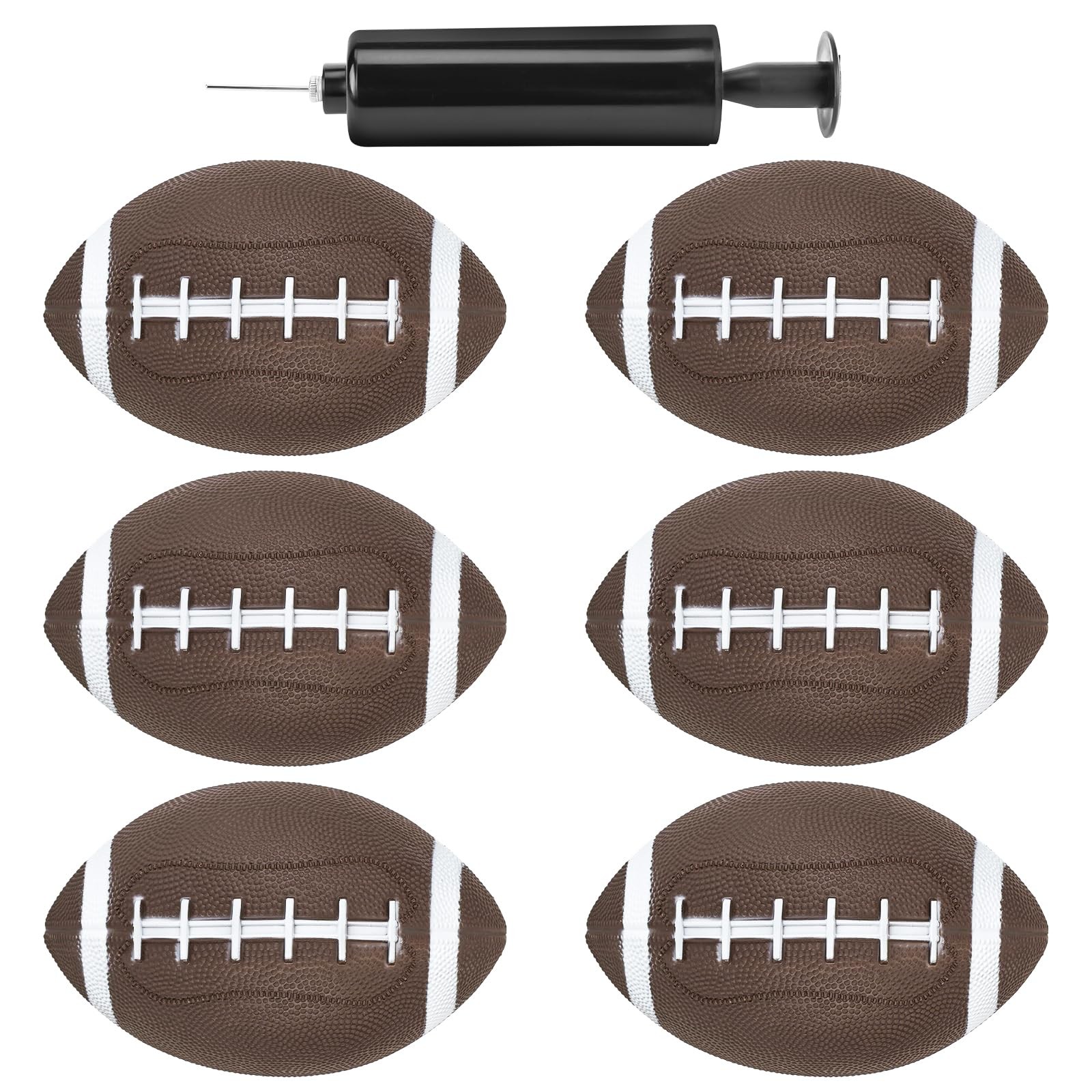 6PCS Mini Inflatable Football, 6.3 inch Waterproof Footballs Toys for Kids Pe...