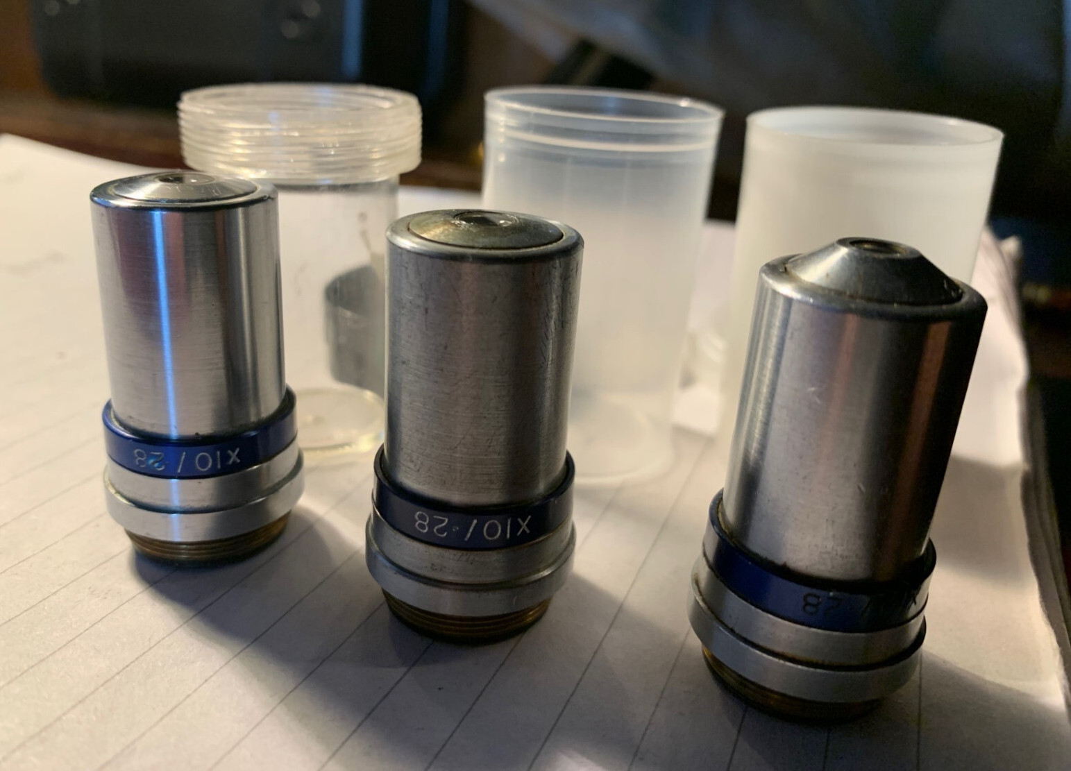 Vintage Watson 10x Magnification Long-Barrel Parachromatic Microscope Objective