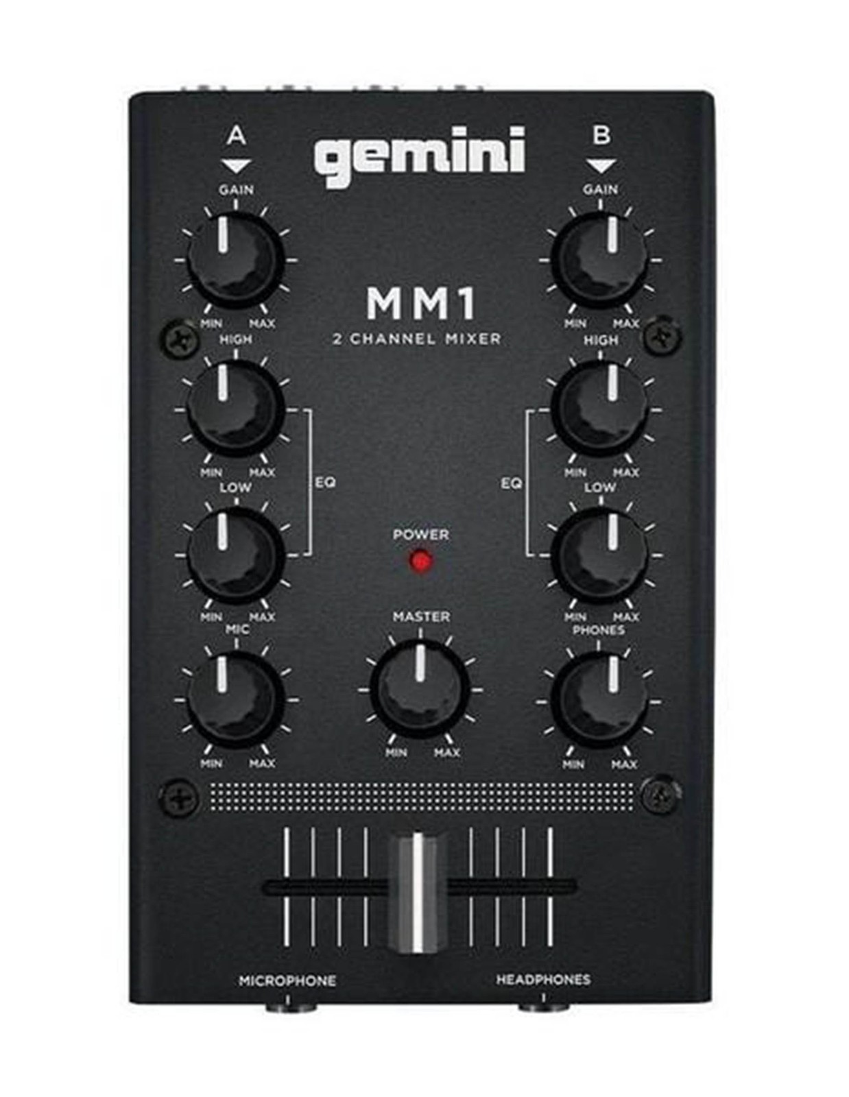 Gemini Sound MM1, 2-Channel Pocket-Sized DJ Mixer