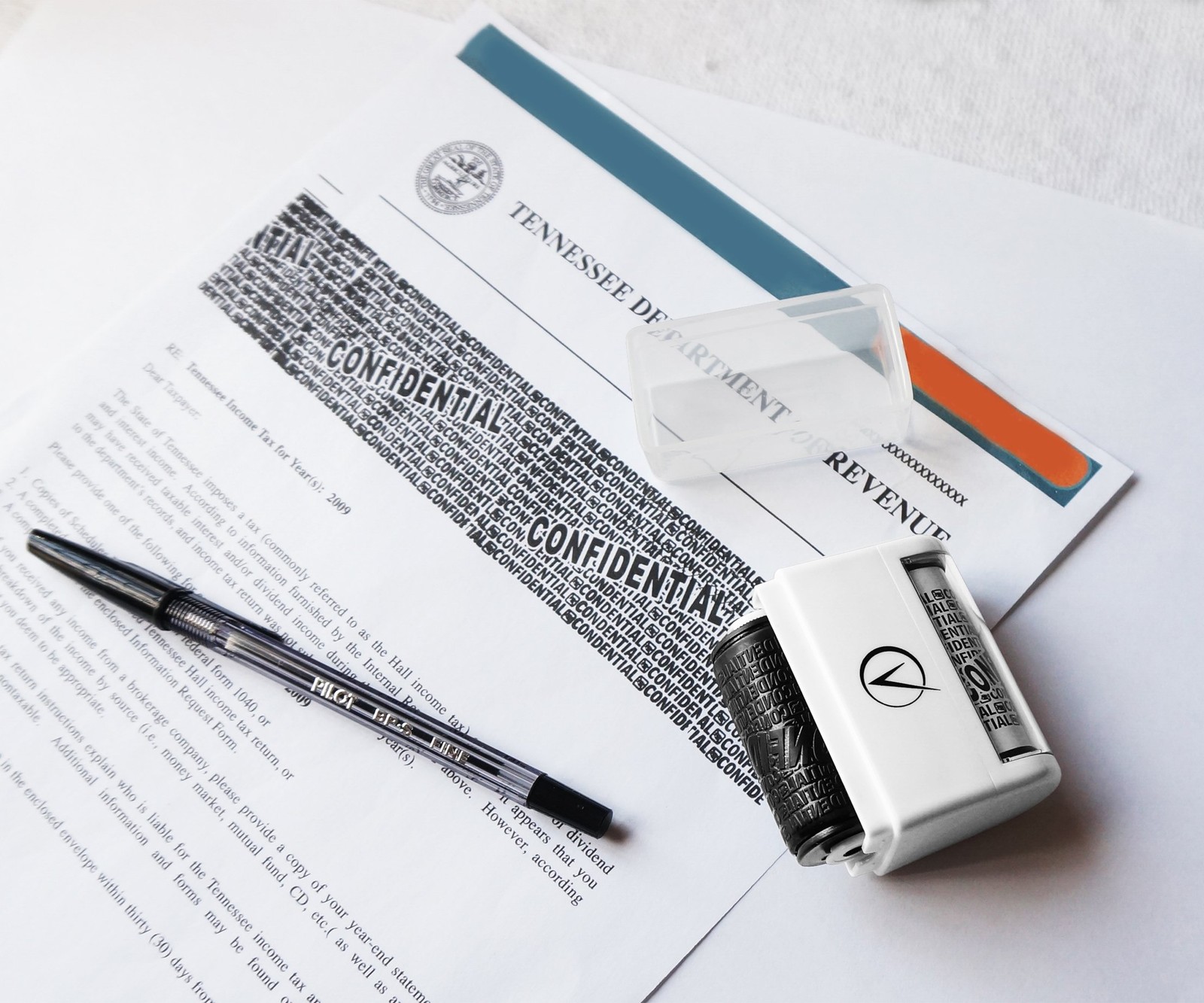 Identity Theft Protection Roller Stamp for Hiding Sensitive Information, Wide...