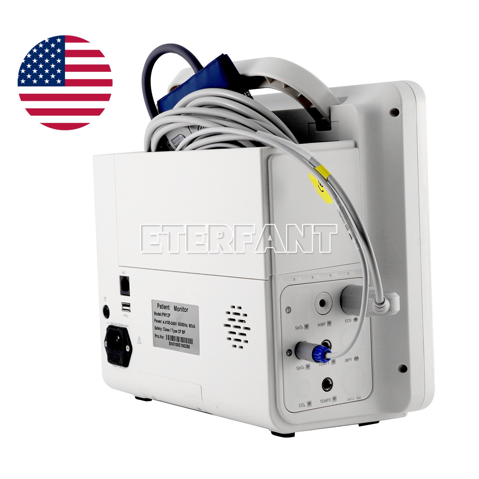 ETERFANT 12" Patient Monitor ICU CCU Vital Sign for Hospital/Wall Mount Bracket