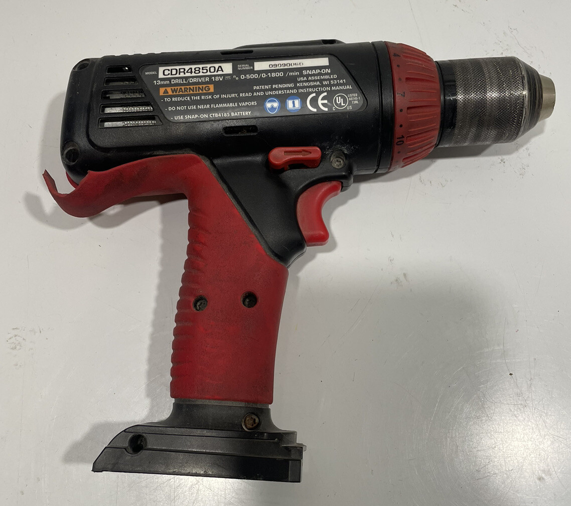 Snap-On CDR4850A 18V 13mm Drill Driver BARE TOOL, NO BATTERY. TESTED, WORKS!