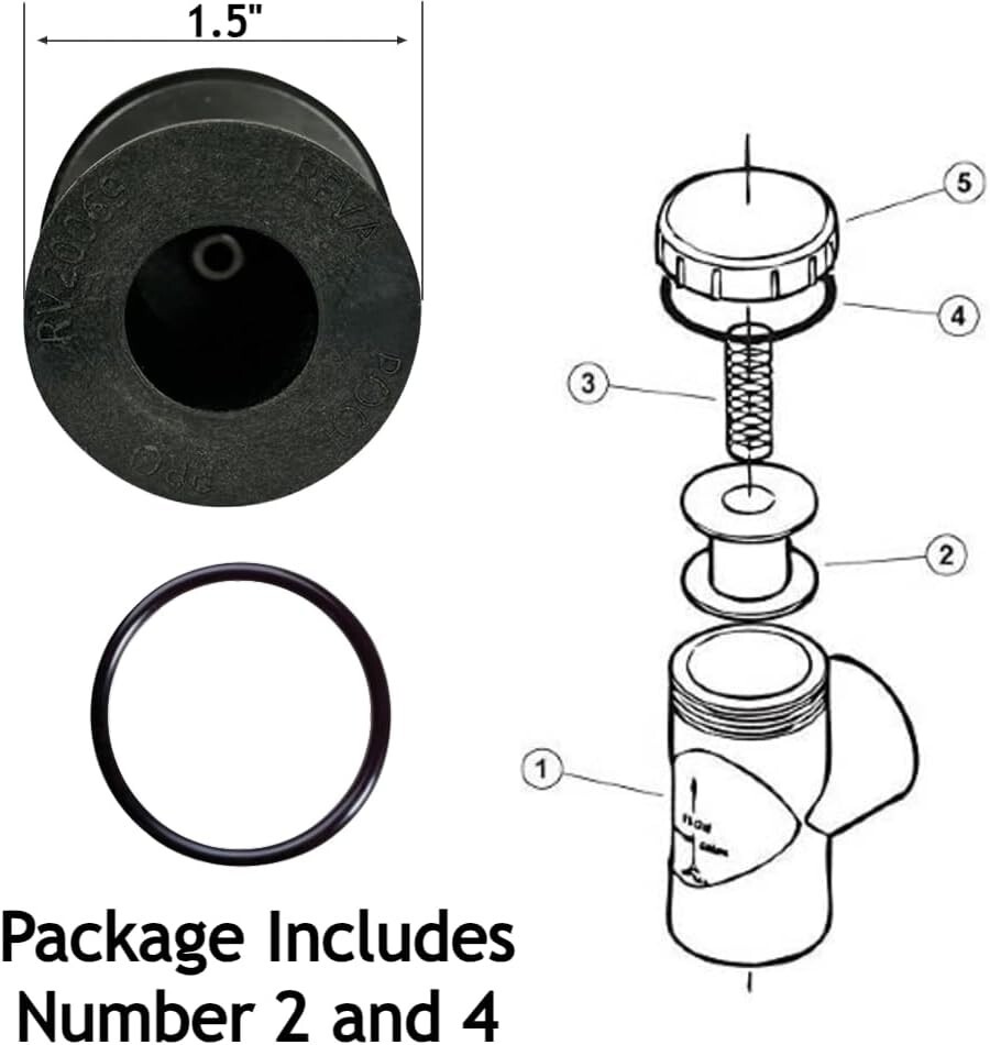 073503 Ortega 1.5” Check Valve Seat Assembly RV20069 (V20-069)