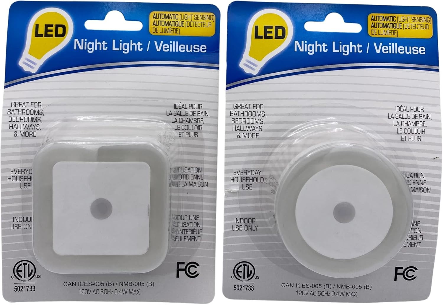 LED Neon Night Lights - 2 Pack