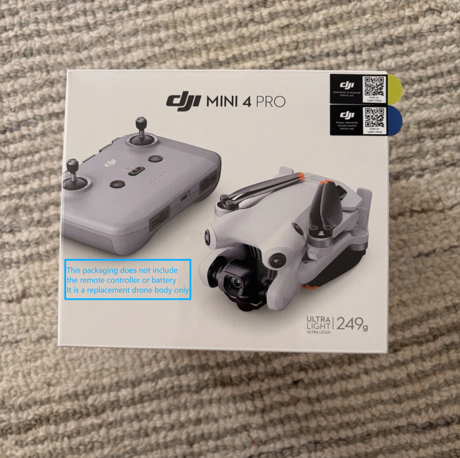 DJI Mini 4 Pro Drone Body  Only ( Without Battery / Remote ) See description