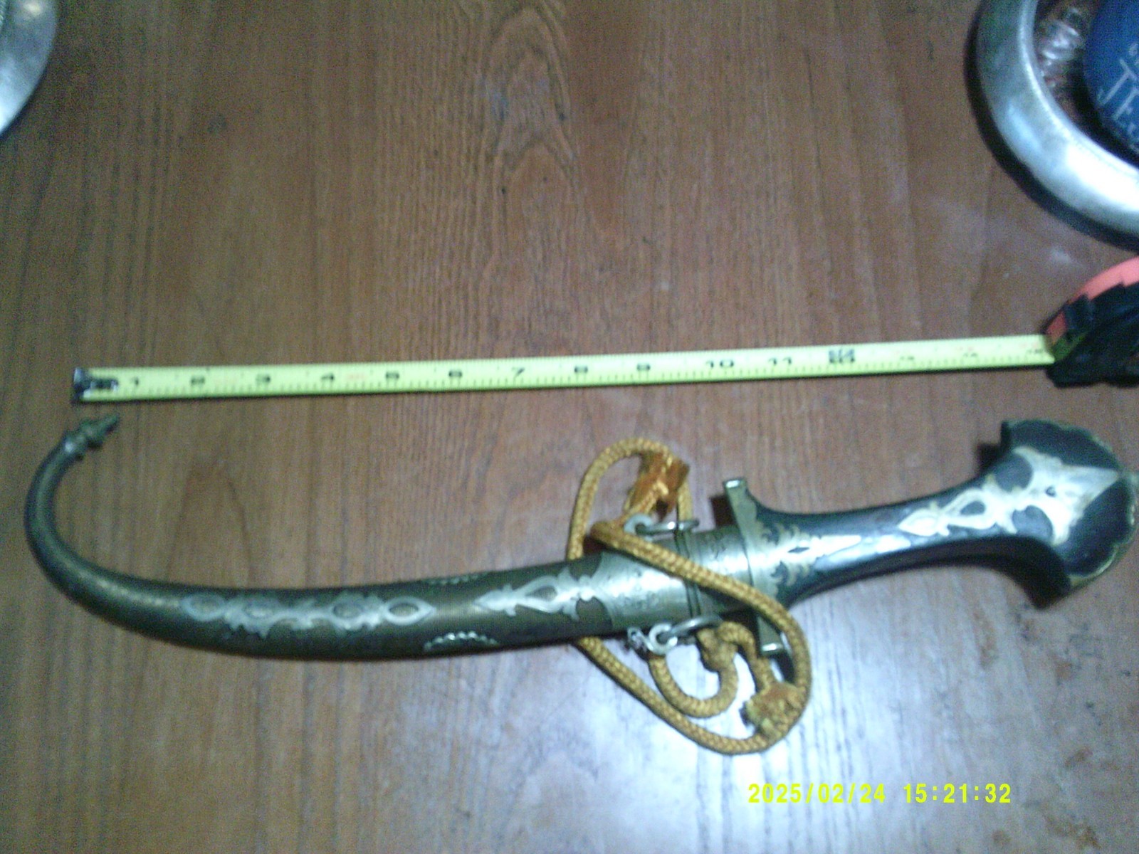 old good morrocian koummya dagger w copper wire wound scabbard