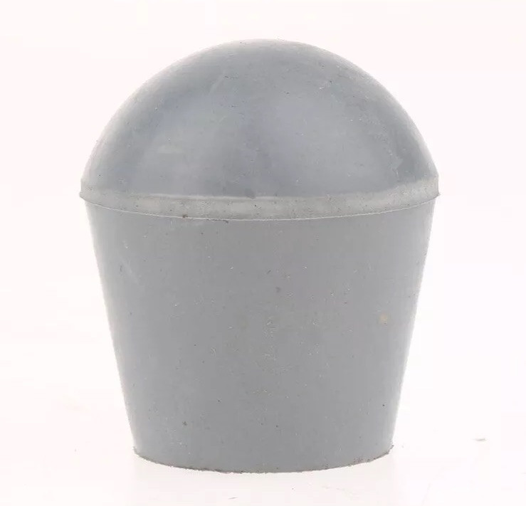 6 Pieces of Folding Rubber Tip for Triangular Stool Crutches 7/8" - Gray