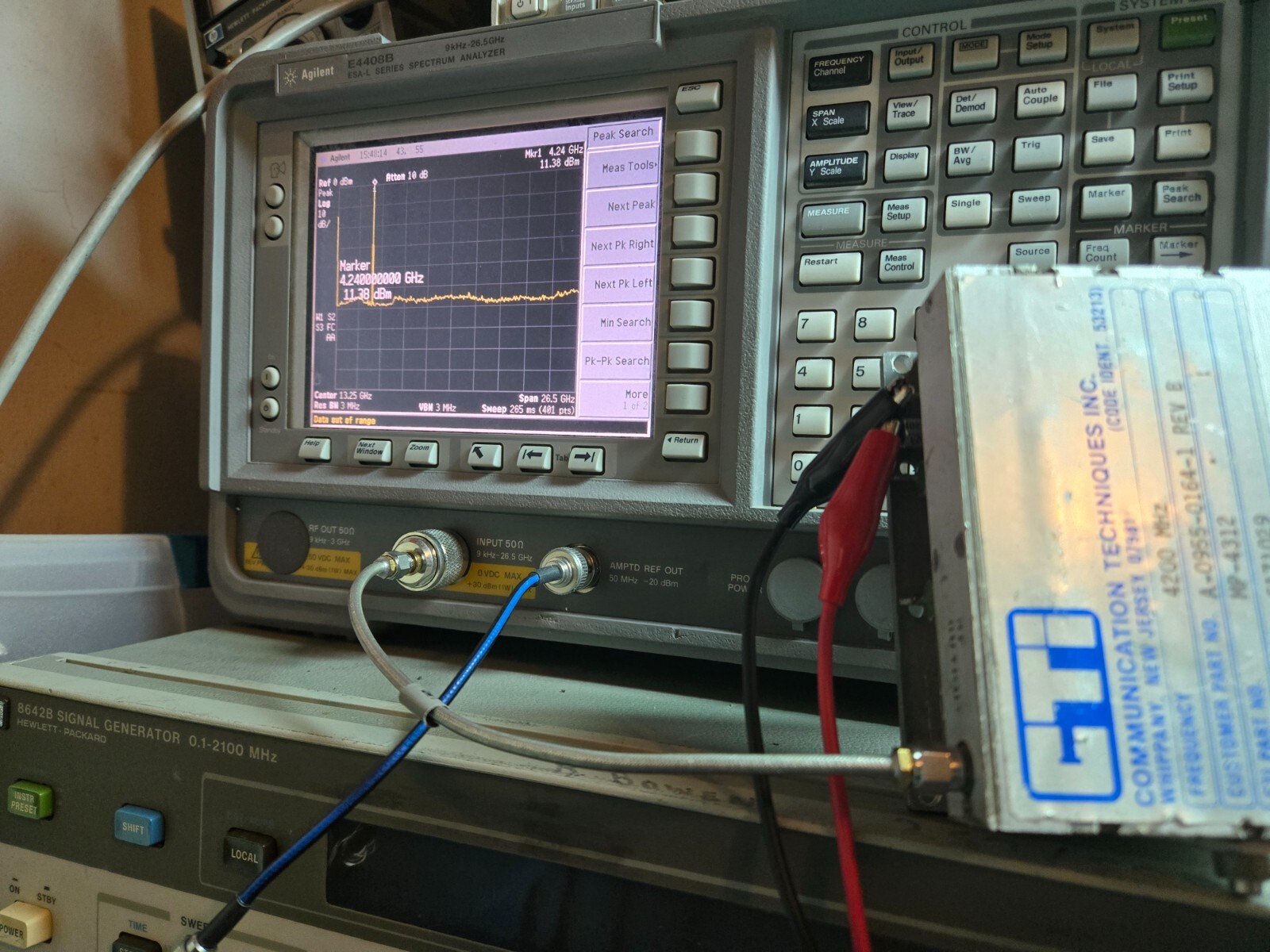CTI Communication Techniques Inc. MP-4312 Cavity Oscillator 4.2 GHz Tested (data