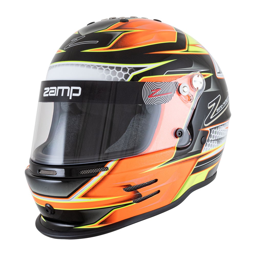 Zamp H753C3057, RZ-42Y Youth Helmet, 57cm, Orange/Yellow, Snell CMR2016