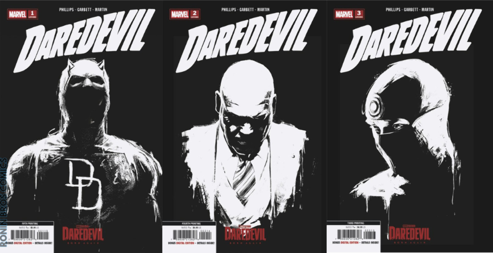 Daredevil #1 2 3 Marvel Television 5th 4th 3rd Print Set (PRESALE 08/26/26)