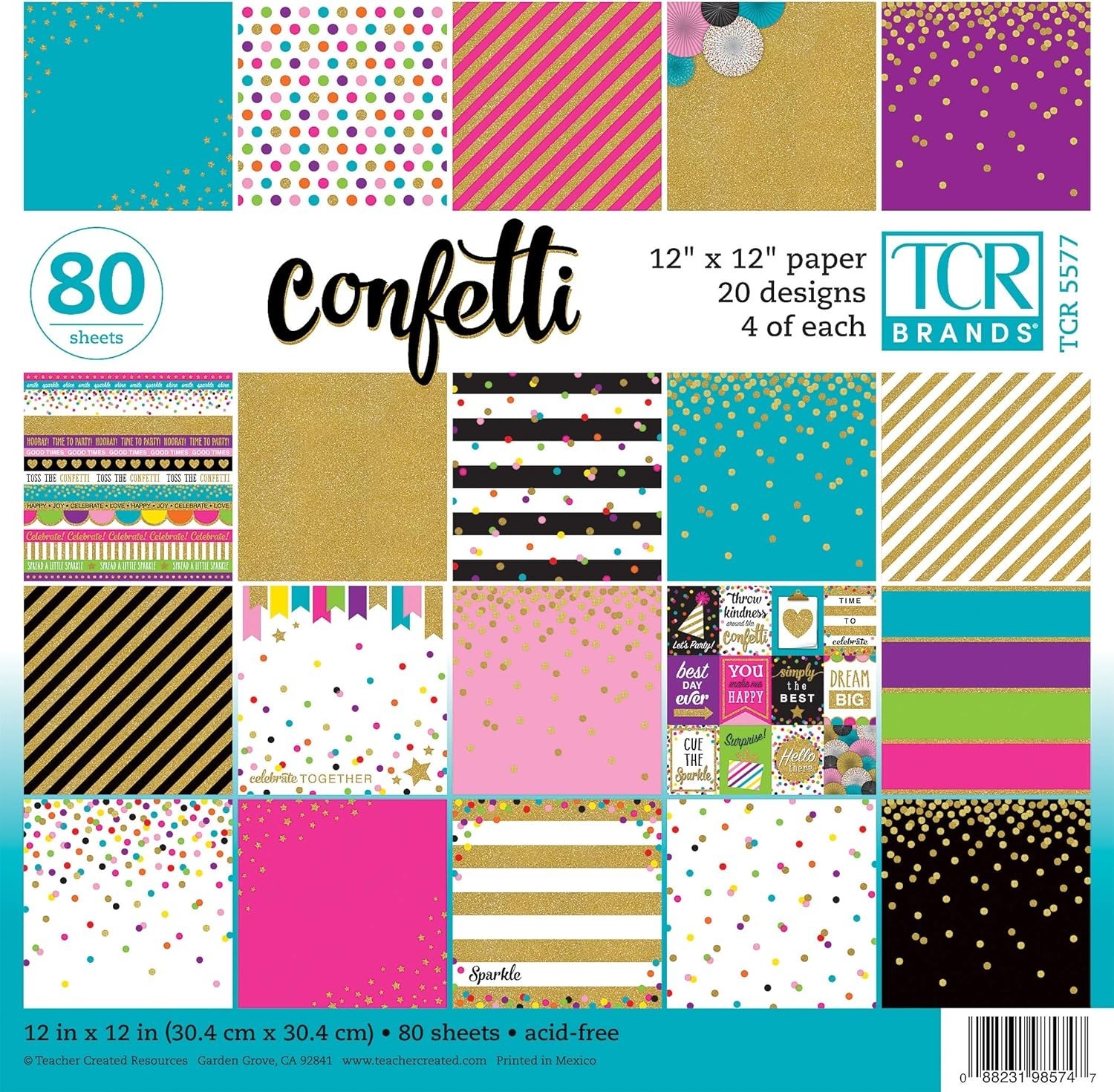 Confetti Project Paper Pad 12" x 12"