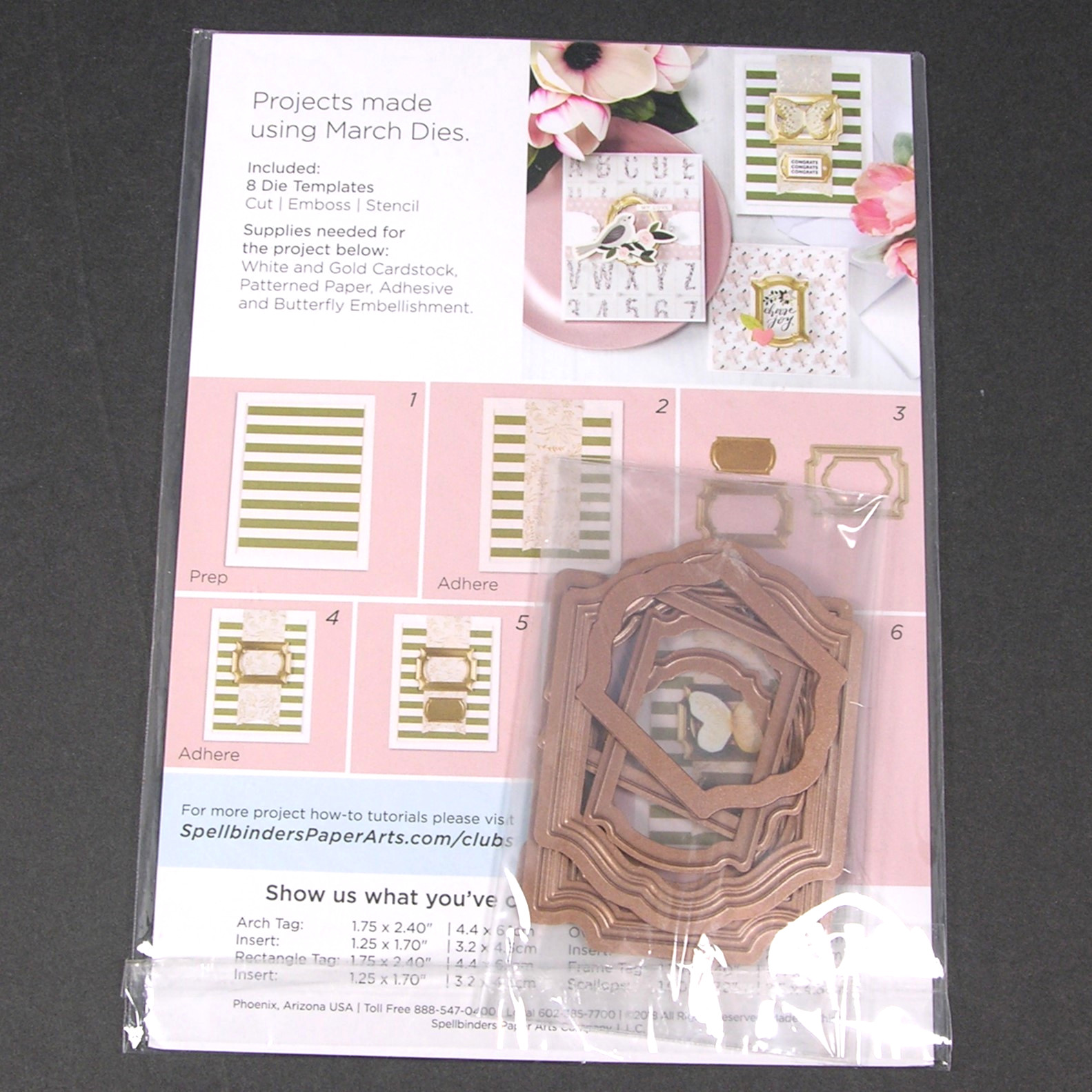 Spellbinders DOM-MAR18 Metal Cutting Dies 8-Pieces SMALL FRAME TEMPLATES
