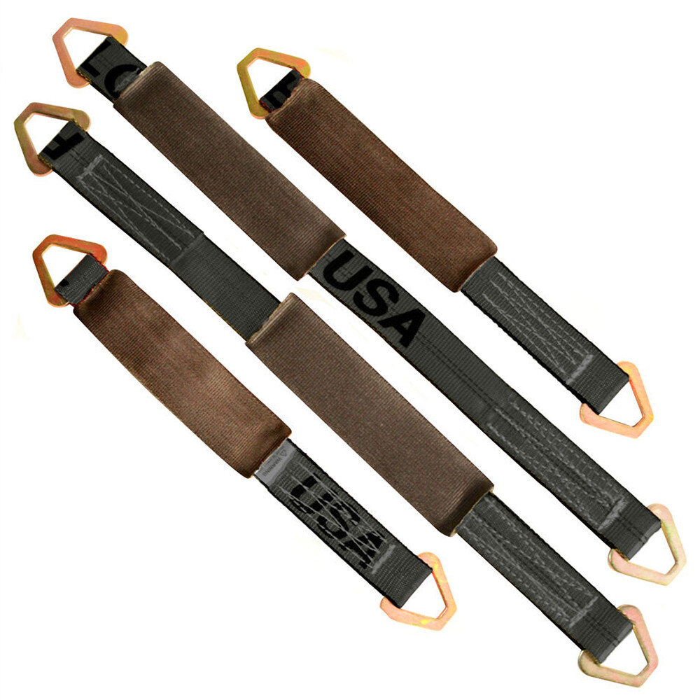 2" Axle Straps 21" & 31" Length Sliding Sleeve Tie Down Tow Strap Protection