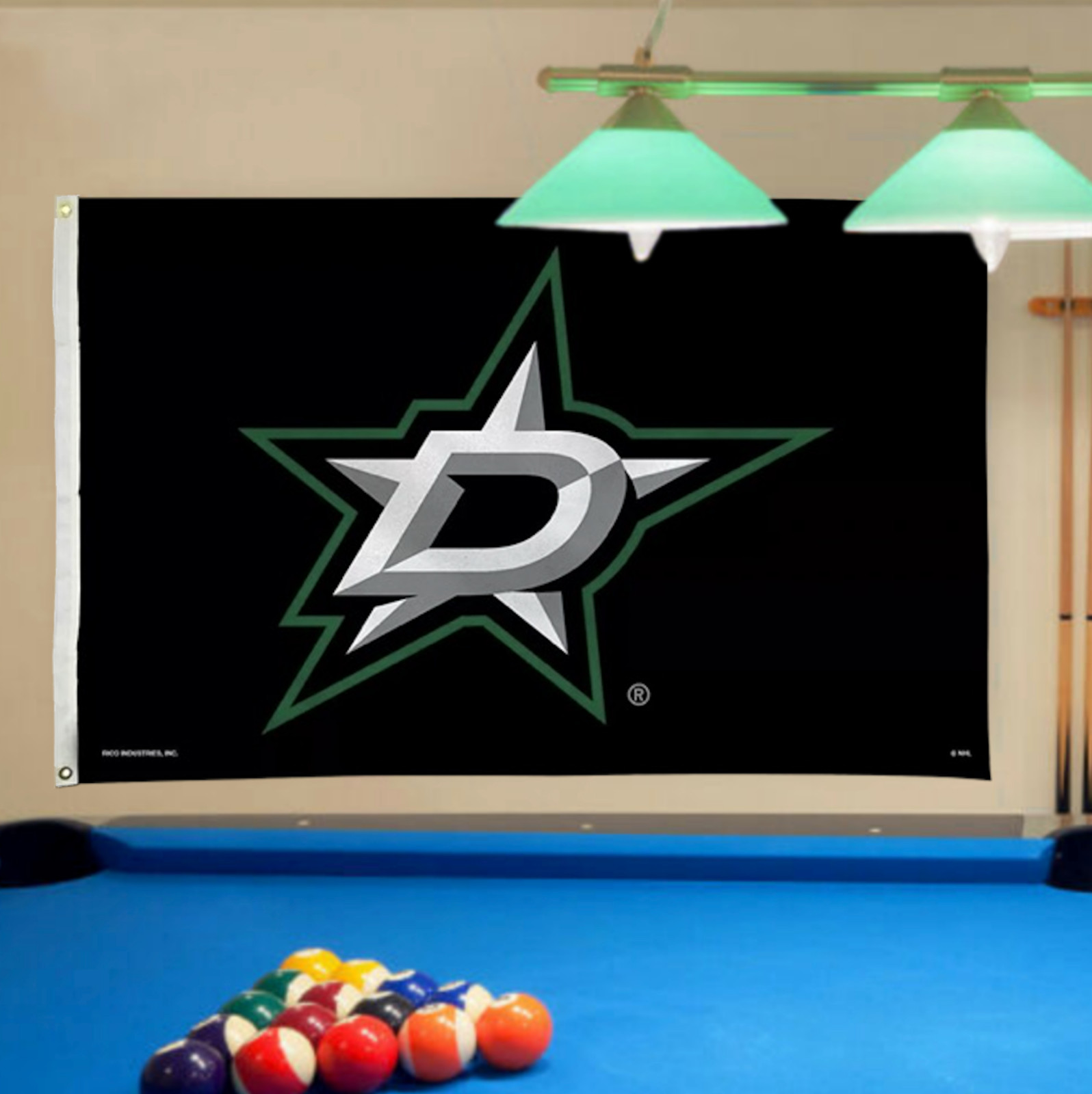Dallas Stars 3x5 Flag Man Cave Flag New 3 x 5 Banner Fast Free Shipping Black