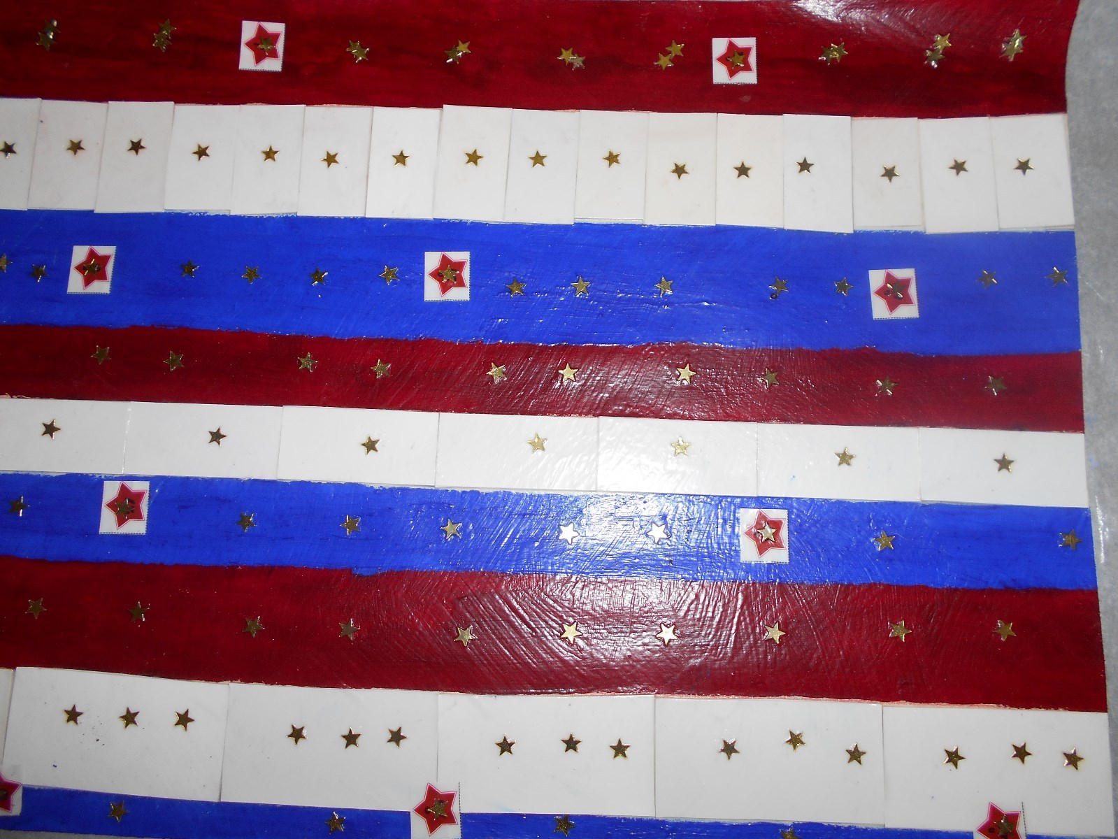 Star Spangled. Original art by Nancy. Mixed media. 2016