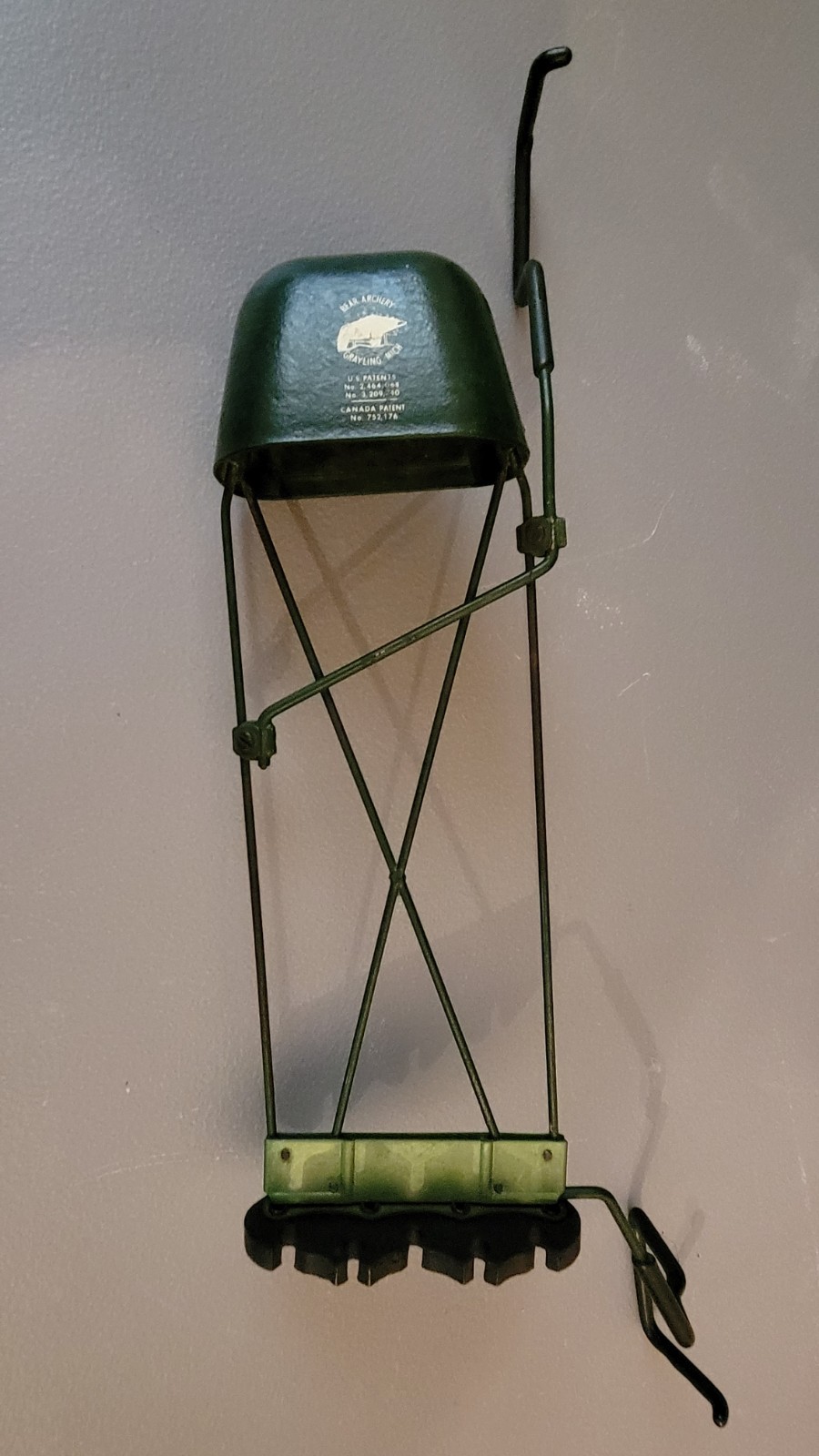 Vintage Bear Archery 8 Arrow Quiver for Recurve Bow USA Green Hunting Gear