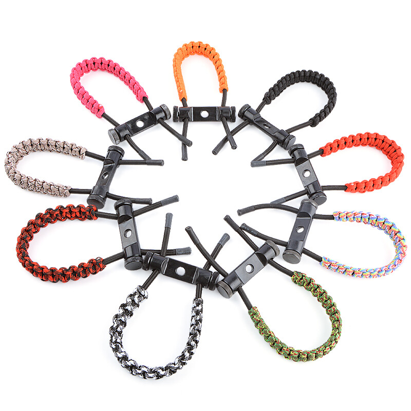 1pc Archery Wrist Sling Adjustable Strap Braided Ropes Compound Bow Hunting