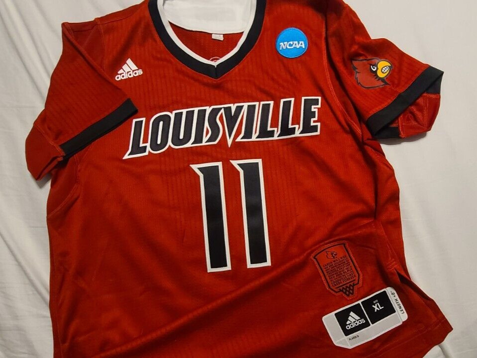 Luke Hancock Louisville Cardinals Tourney Authentic Red Road Sleeved Jersey  XL