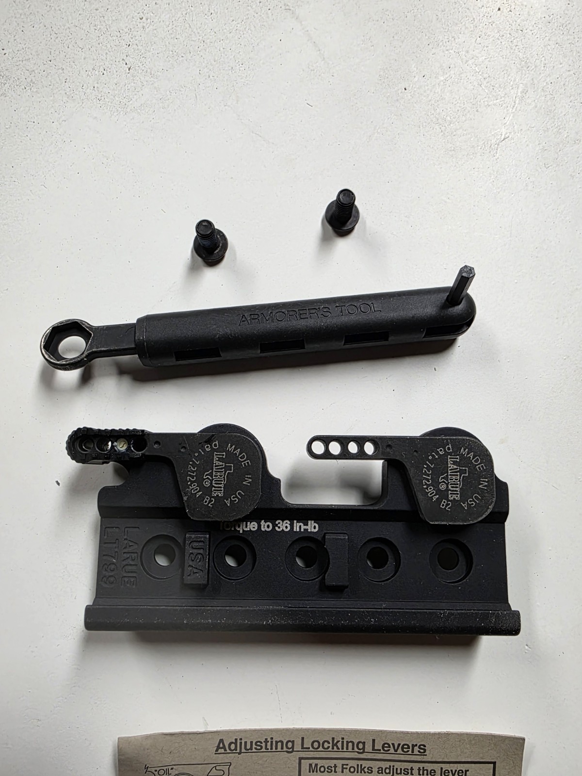 LaRue Tactical LT799 ACOG QD Mount - Quick Detach with Tool & Screws - USA