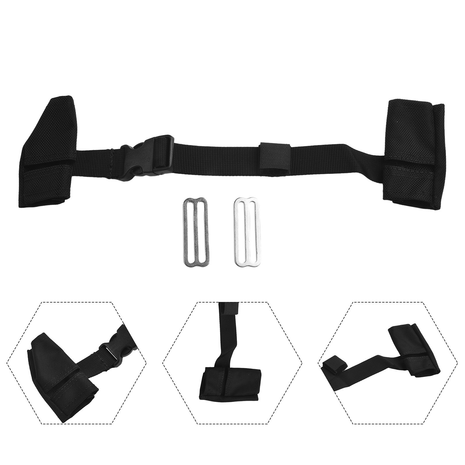 Adjustable Technical Diving Material Harness Chest Belt Shoulder Strap Adapter