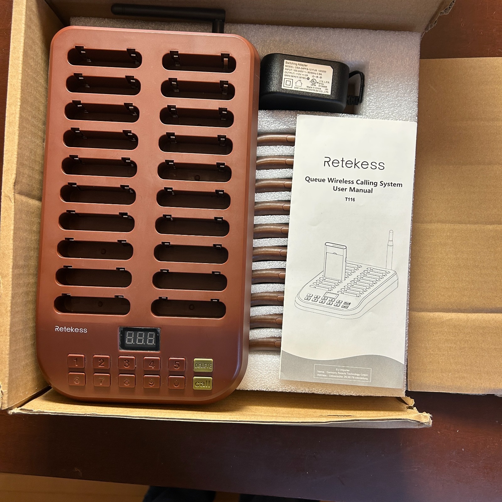Retekess Queue Wireless Calling System T116 Restaurant 20 Pagers New Open Box