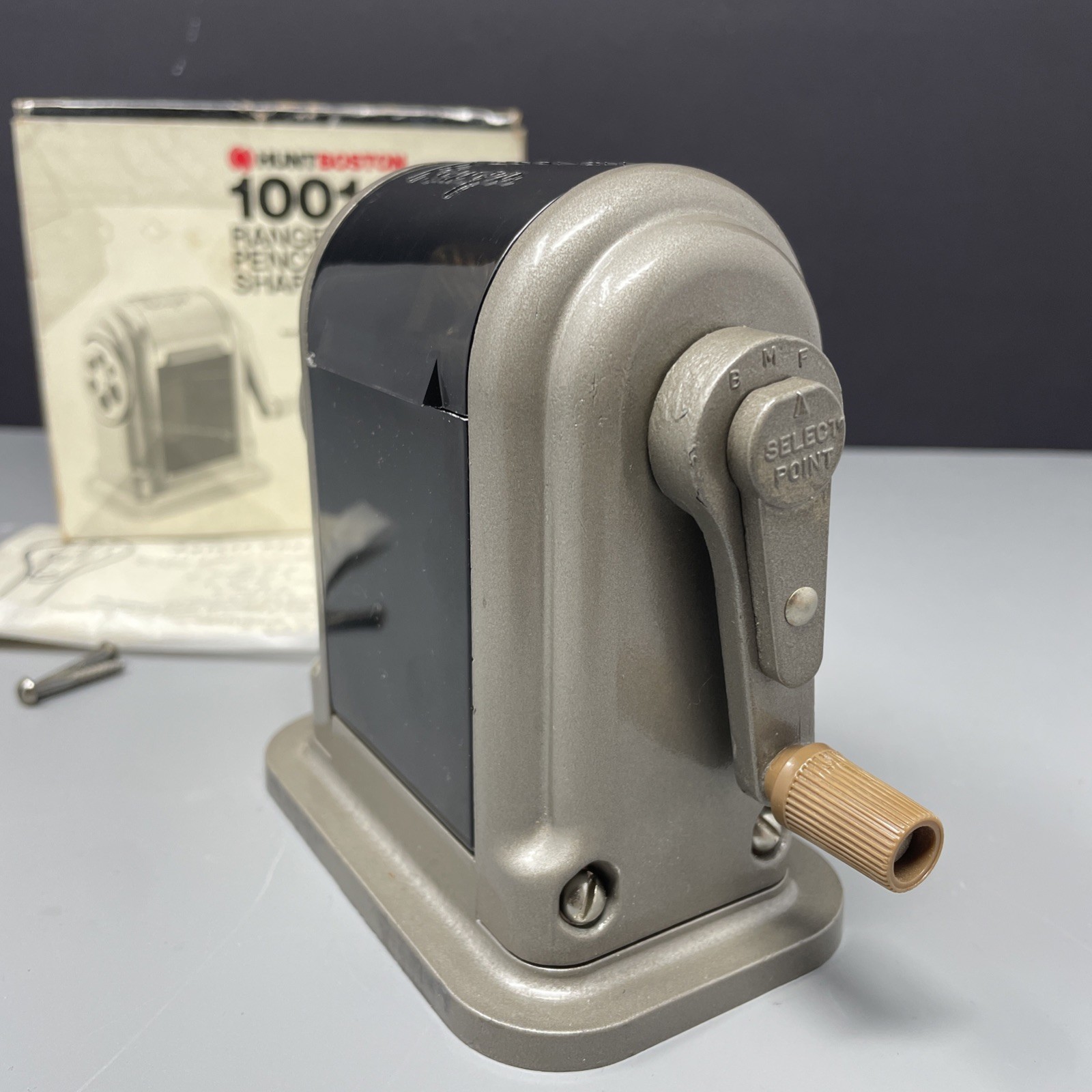 Hunt Boston Ranger 55 Pencil Sharpener 6 Hole 1001 USED in Original Box