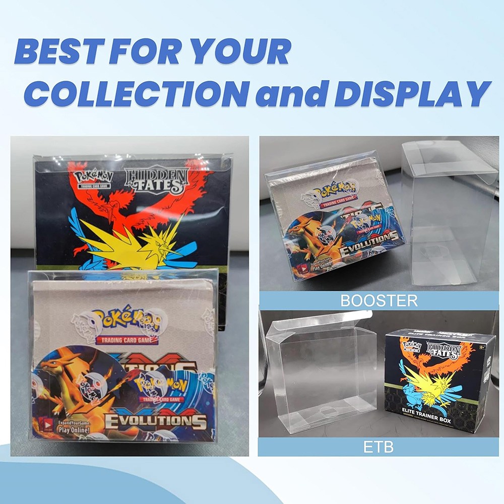 Booster Pokemon Box Case Protector 0.5mm Thick– UV & Scratch-Resistant 10X