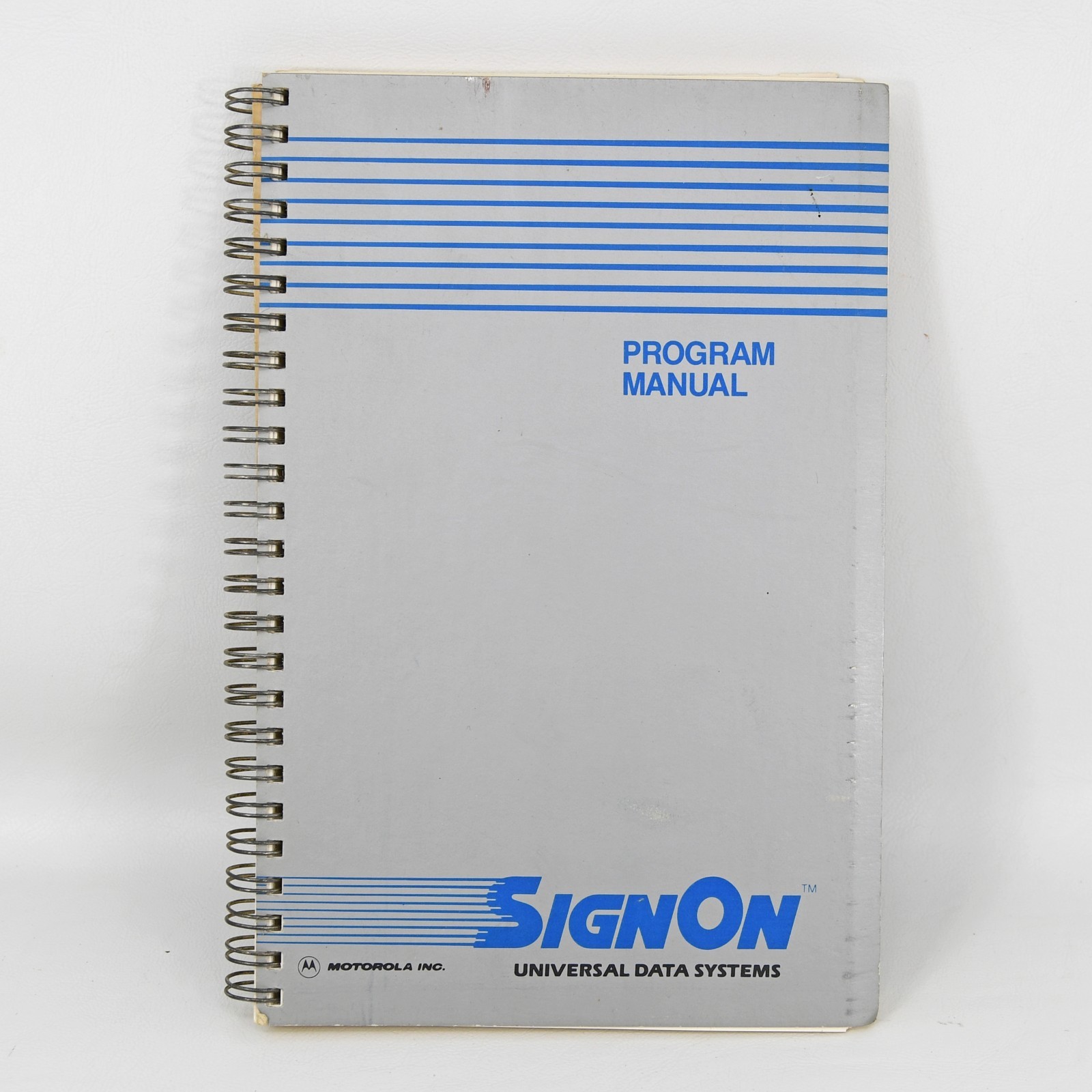 Vintage 1980s Universal Data Systems Motorola Fastalk SignOn Program Manual