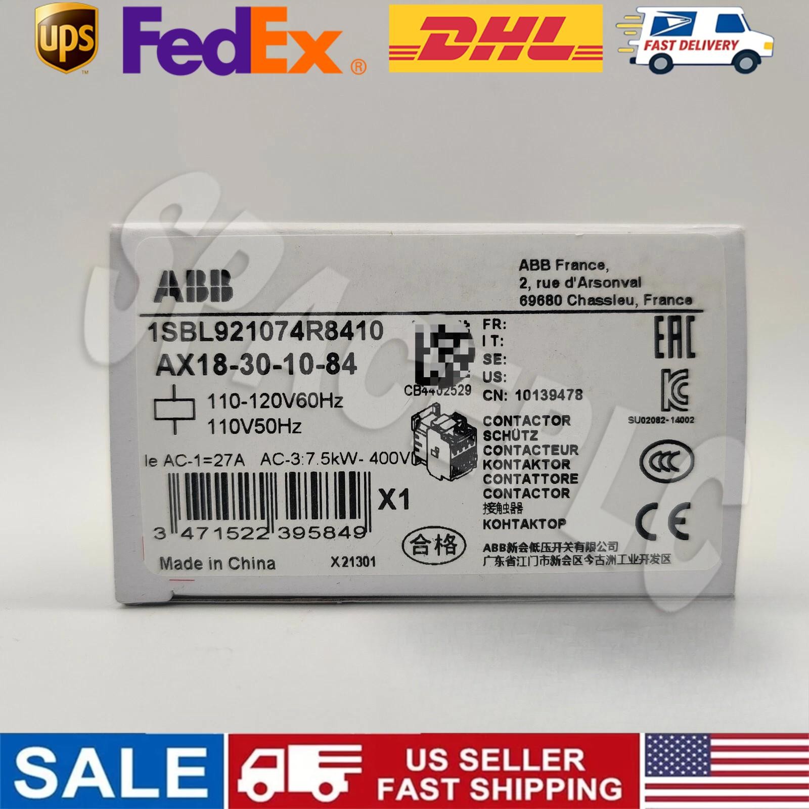 New In Box ABB AX18-30-10-84 AC Contactor US Free TAX