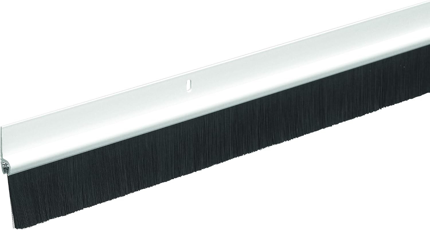 C35PH Plastic Brush Door Sweep, 1-3/4 inch x 36 inches, White