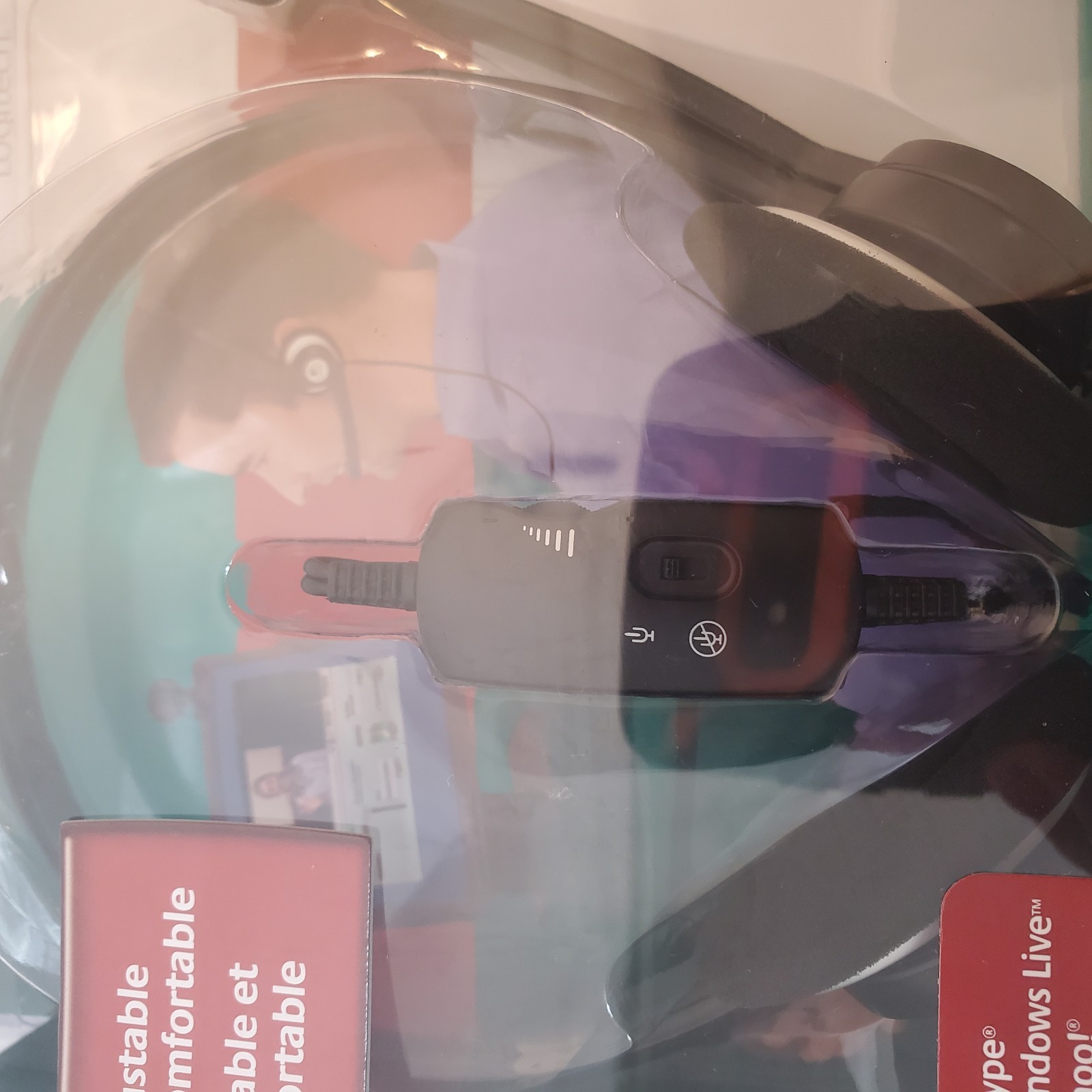 Logitech ClearChat Stereo PC Headset w Rotating Microphone Volume Mute NOS