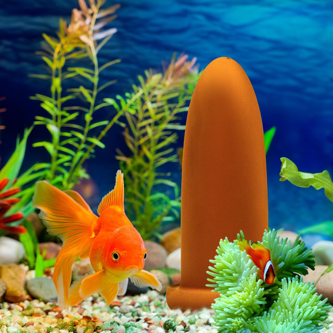 POPETPOP Fish Breeding Cones Cave, Ceramic Spawning Breed Cone Gray