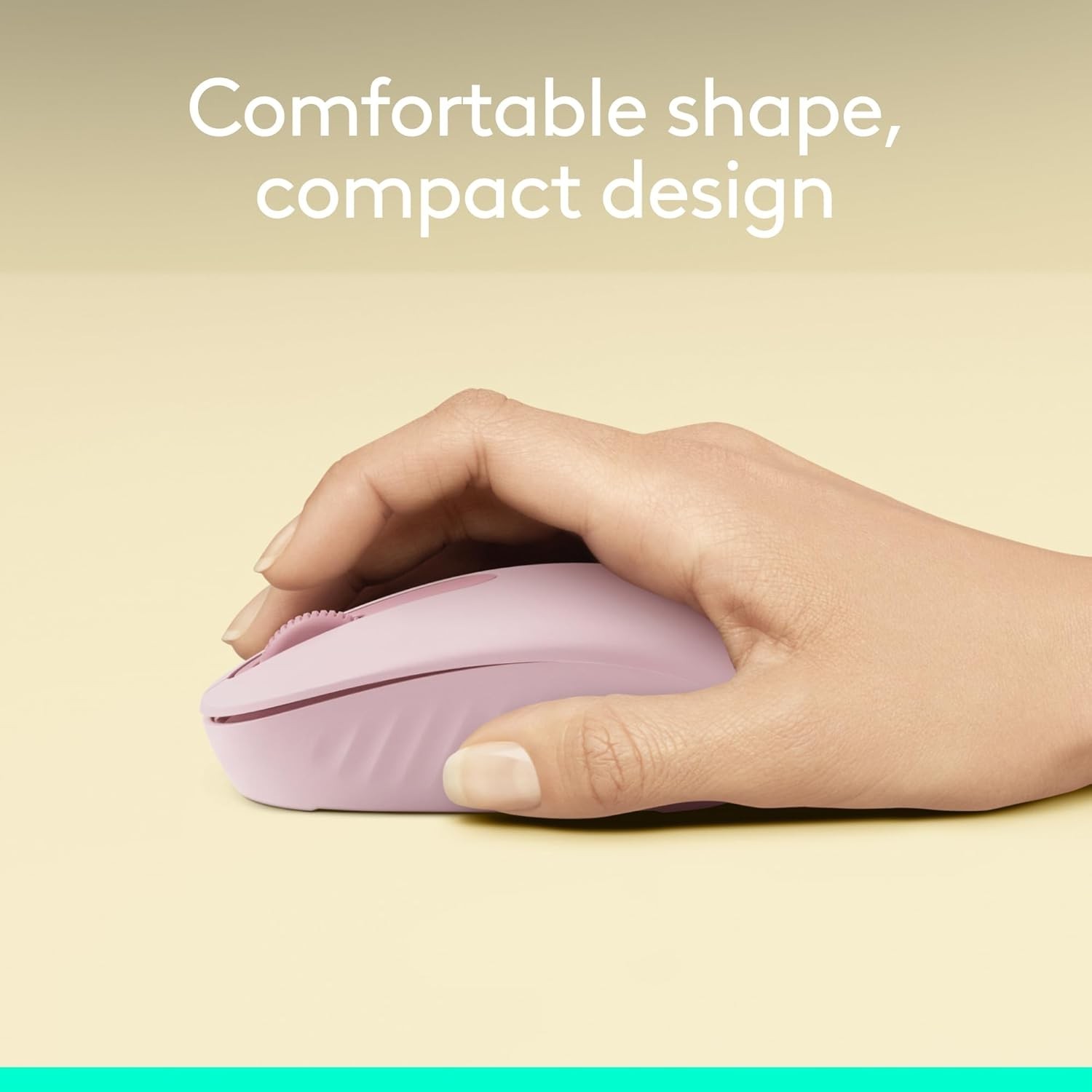 Logitech M196 Light Bluetooth Wireless Optical Mouse Compact 3-Button Rose Pink
