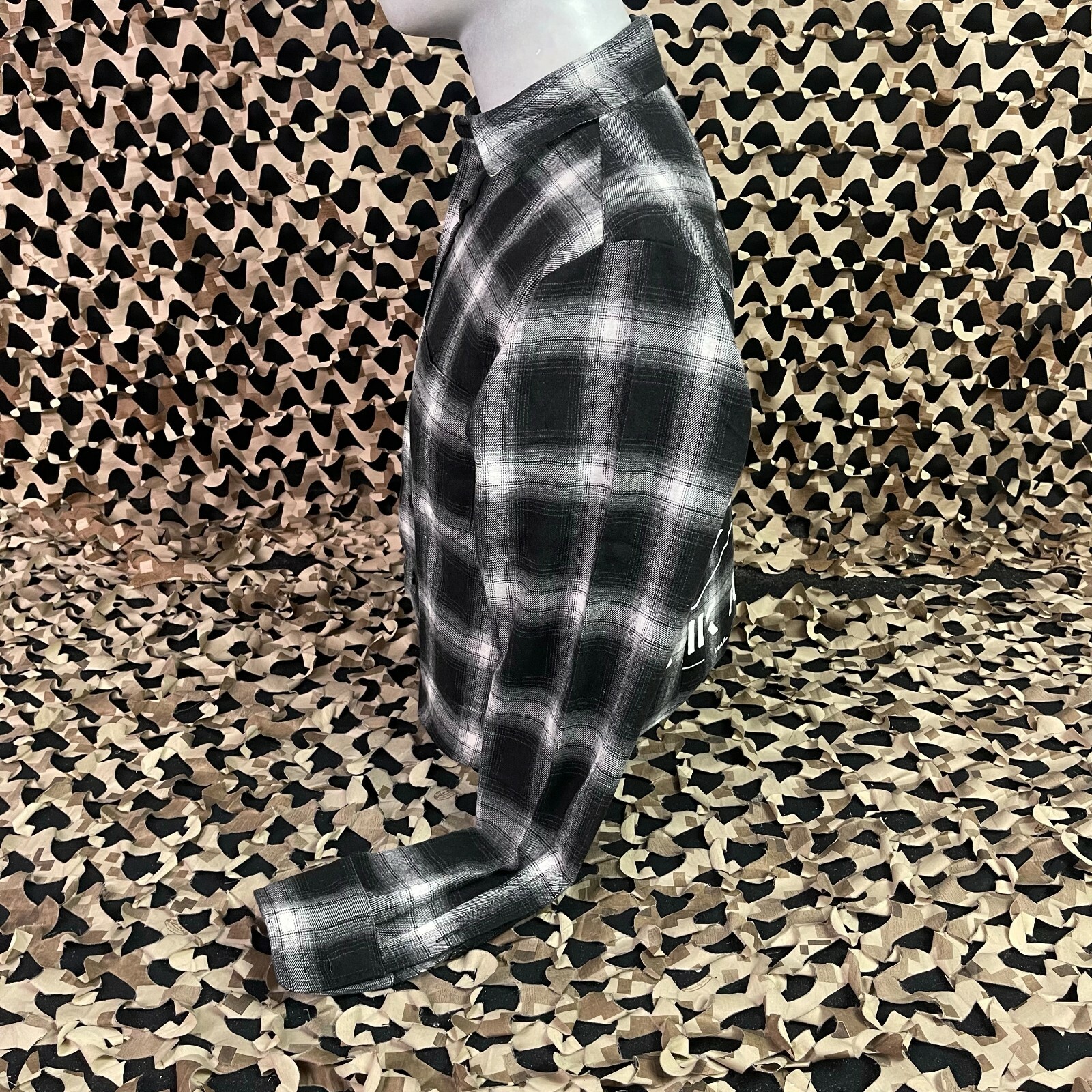 NEW HK Army Collide Button Up Flannel - Black - Small