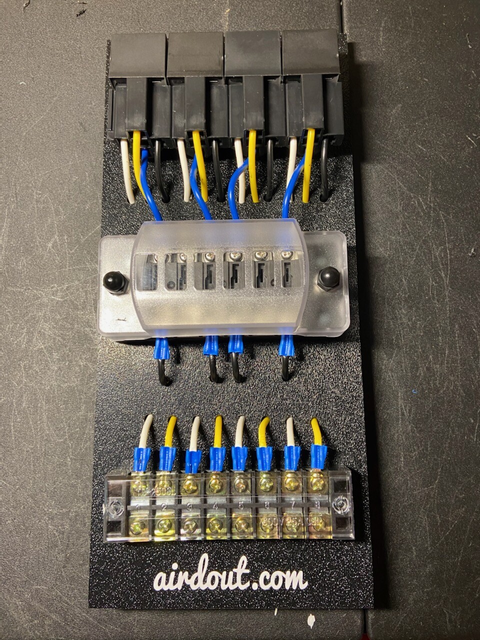 Race Car Fuse/ Relay Panel Block 4 Way Custom Universal LS Swap LSX Drag Harness