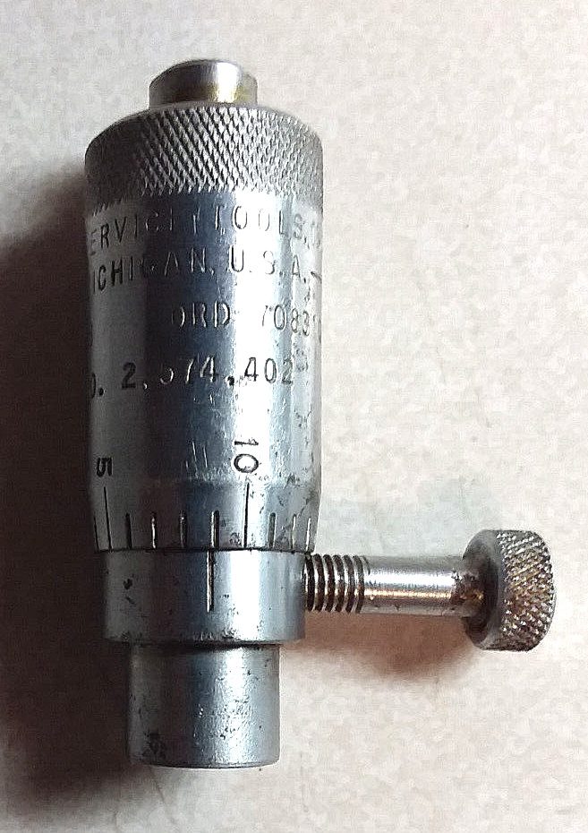 VINTAGE AUTOMOTIVE SERVICE TOOLS VALVE ADJUSTER MICROMETER GAGE LANSING, MI USA