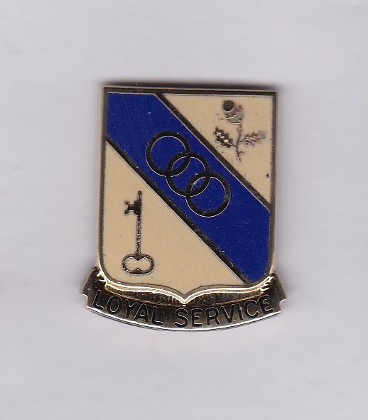 US Army 503rd Support Bn Quartermaster QM Supply 3rd AD crest DUI badge G-23