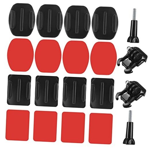 18 Set Helmet Adhesive Sticky Mount, Compatible with GoPro Hero 10/9/8/7,