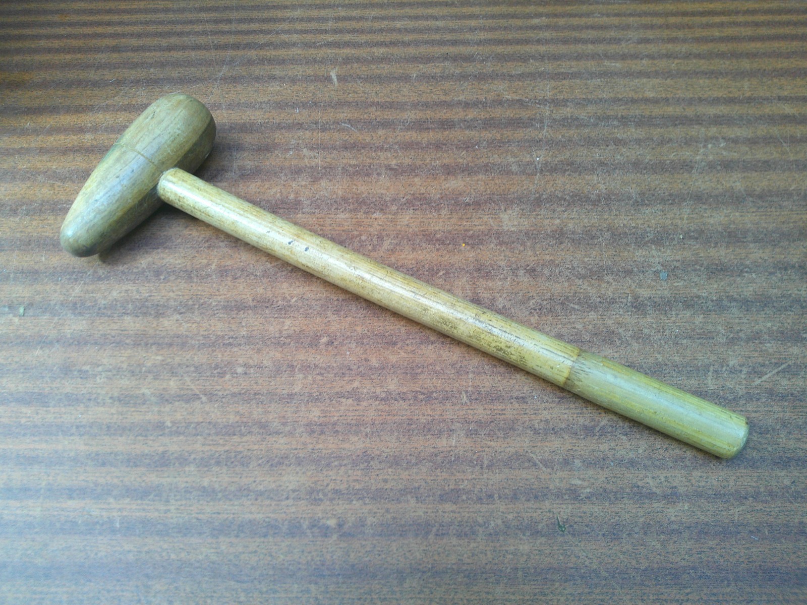 Vintage Bossing Tool - Wooden Pear Shaped Lead Workers Doming Hammer