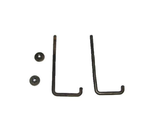 Jeep Wrangler YJ 87-90 OEM Battery Hold Down Clamp J-Hooks Nuts Hardware