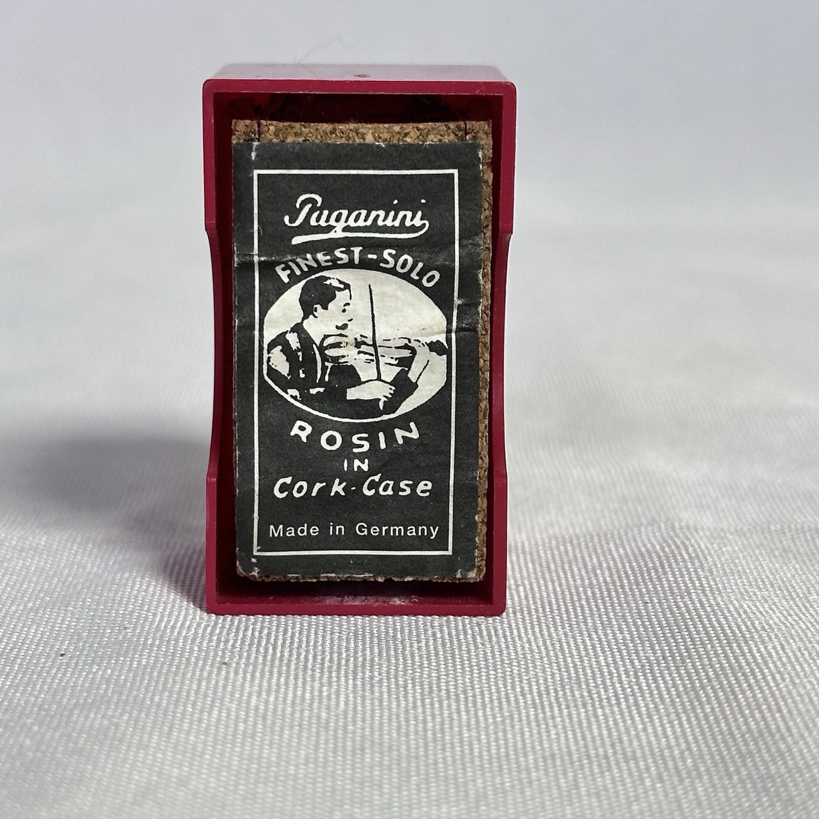 Paganini Finest-Solo Amber Rosin in Cork Case - Germany - New NOS for Violin