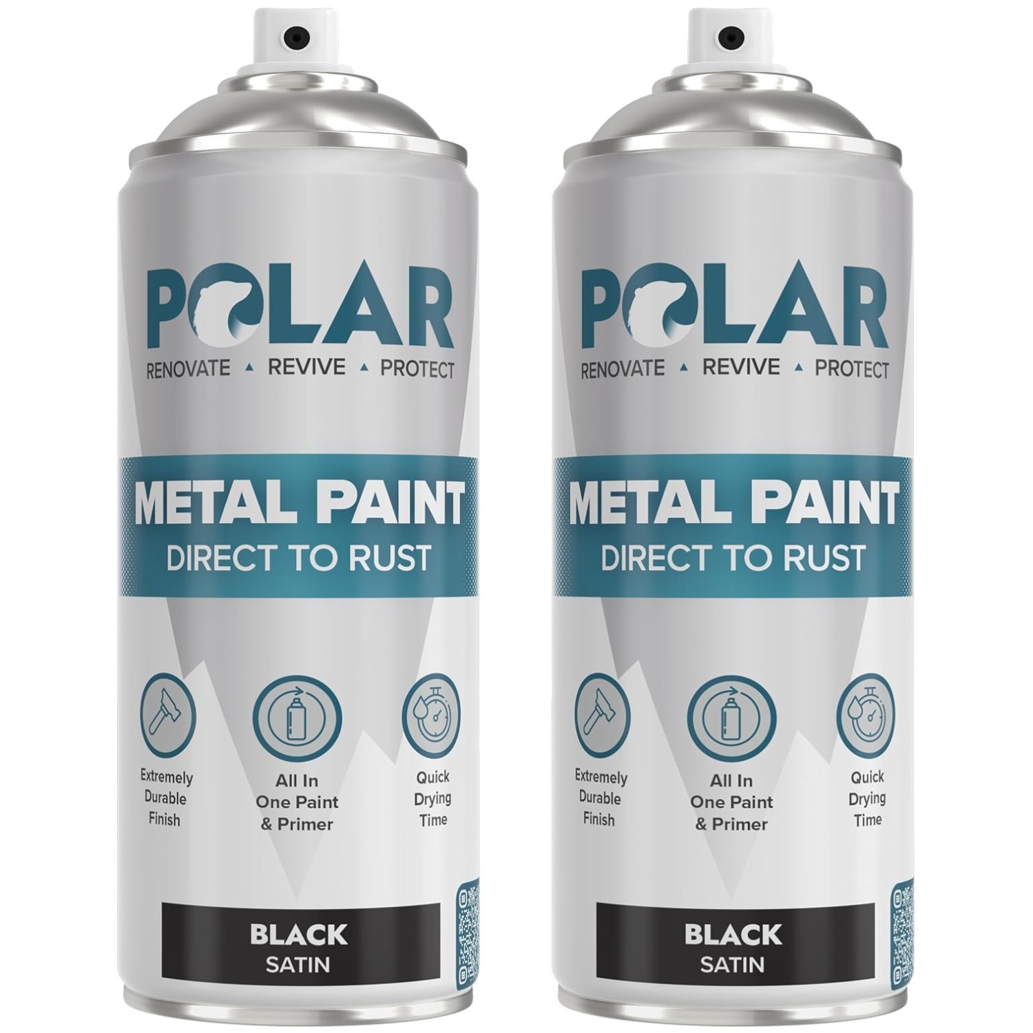 Quick Dry Rust Stop Spray Paint - Black - Metal, Wood