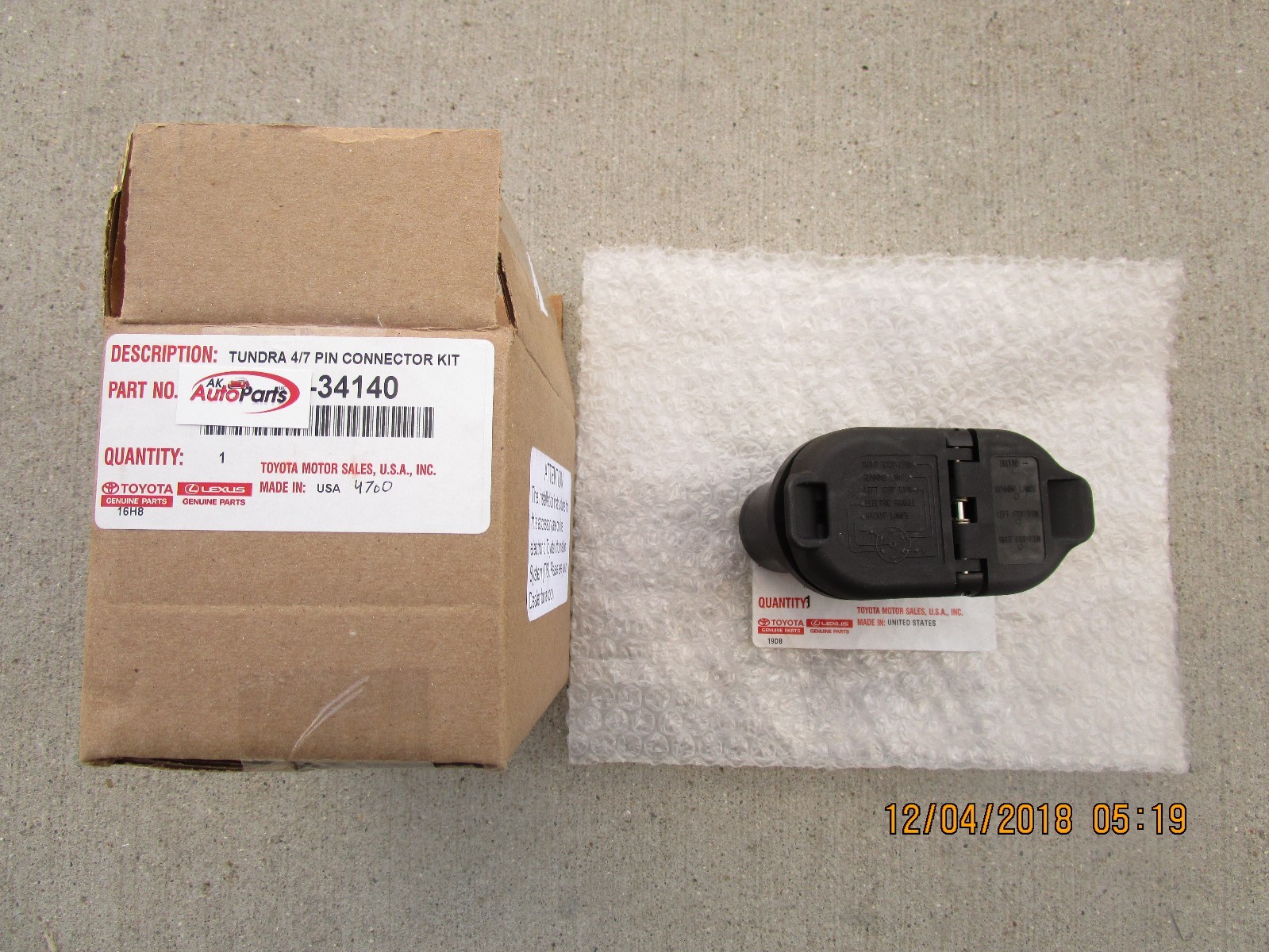 FITS: 12 - 15 TOYOTA TACOMA 7 PIN 4 PIN TOWING WIRE CONNECTOR BRAND NEW