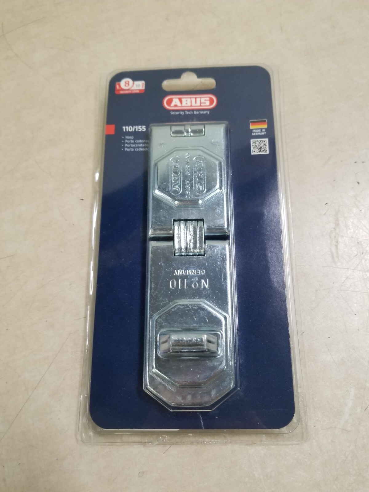 ABUS 110/155 SINGLE FLEX 6 1/4" LONG PADLOCK HASP
